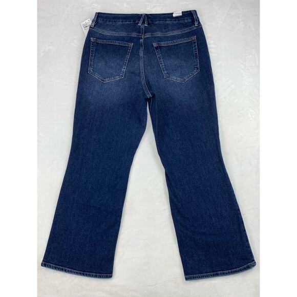 NWT Good American Jeans Good Legs Cropped Mini Boot Womens 15 Stretch Distressed - Picture 4 of 16